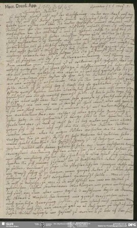 Eigenh. Brief von Julie Schlegel an August Wilhelm von Schlegel mit NS von Johann Carl Fürchtegott Schlegel, Hannover, 03.05.1808