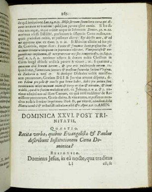 Dominica XXVI. Post Trinitatis.