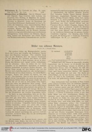 Bilder von seltenen Meistern, 1