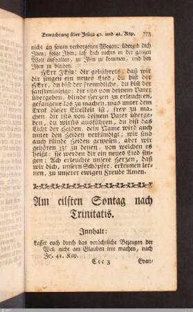 Am eilften Sontag nach Trinitatis.