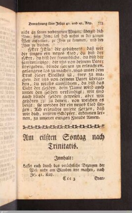 Am eilften Sontag nach Trinitatis.