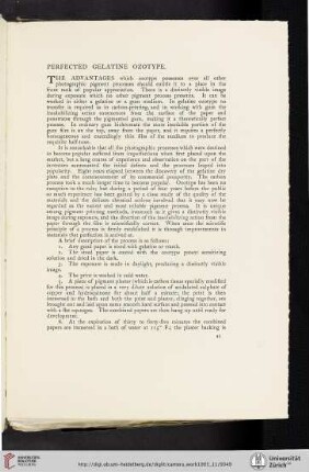 Perfected Gelatine Ozotype