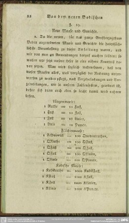 § 19. Neue Maase und Gewichte