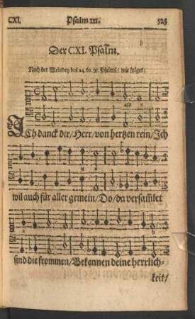 Der CXI. - CXX. Psalm.