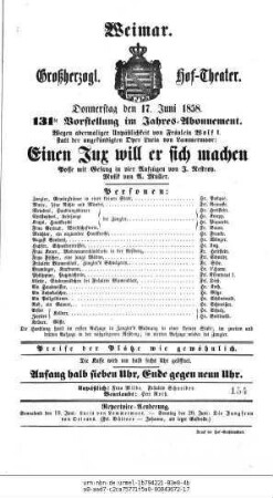 Einen Jux will er sich machen