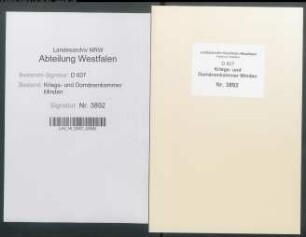 Entwerfung eines Reglements für das Stiftskapitel zu Herford
