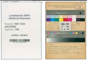 Entnazifizierung Johann Junker , geb. 11.05.1899 (Brikettmeister)