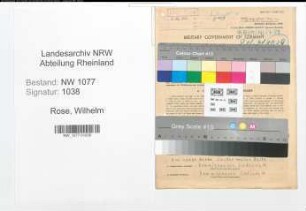 Entnazifizierung Wilhelm Rose , geb. 15.06.1893 (Polizist)