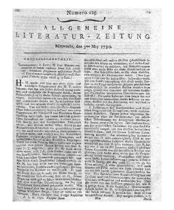 Allioni, C.: Auctarium ad floram pedemontanam cum notis et emendationibus. Turin: Briolo 1789