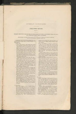 African Languages. Introductory Remarks. Part II.
