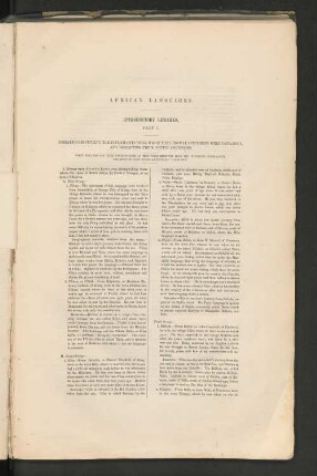 African Languages. Introductory Remarks. Part II.