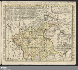 Accurate Geographische Delineation Der In Dem Meisnischen Creisse Des Churfürstenthums Sachsen Liegenden Dioeces Oder Des Ammtes Grossen Hayn : Sammt Ihren Staedten Flecken und Dorfschaften …
