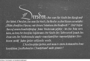 Dresden. Stadtmodell: Modell des Zentrums Dresdens in den Wiederaufbauvorstellungen vom Stadtarchitekten Kurt W. Leucht, 1952