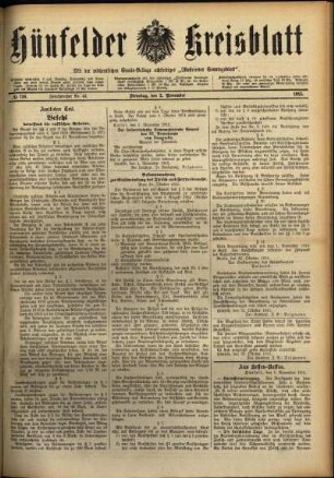 Ausgabe vom Dienstag, den 02. November 1915.