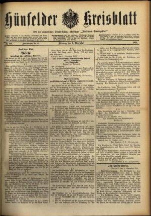 Ausgabe vom Dienstag, den 02. November 1915.