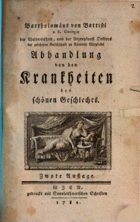 Abhandlung von den Krankheiten des schönen Geschlechts