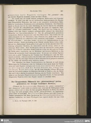 Das Becquerelsche Phänomen der "Schutzwirkung"