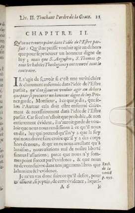 Chapitre II. Qu'on ne trouve point dans l'idée de l' Estre parfait [...]