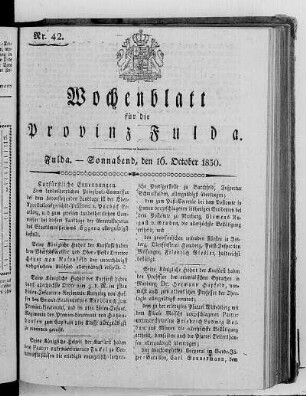 Nr. 42, Ausgabe vom 16. Oktober 1830