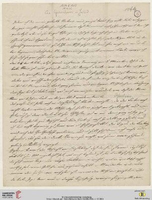 Nachlass Georg Gottfried Gervinus. Korrespondenz Carl und Sophie Oesterley/Georg Gottfried und Viktoria Gervinus: Brief von Sophie Oesterley an Viktoria Gervinus