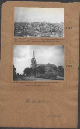 Der Kirchturm von Kamionka Strumilowa nach der Wiedereroberung durch die Österreicher am 23.07.1915
