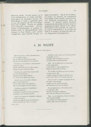A mi madre. [Poesía]