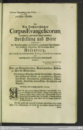 Hoch- und Hochwohlgebohrne, Hochedelgebohrne, Gestrenge, ...