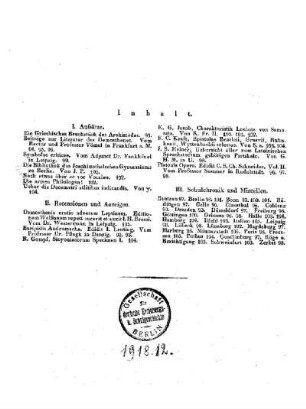 Inhalt der zweiten Abtheilung der Allgemeinen Schulzeitung : [August 1832, Heft 92 - 105.