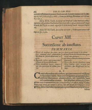 Caput XIII. De Successione ab intestato.