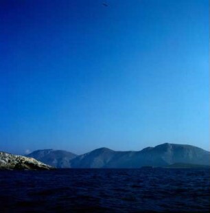 Griechenland. Insel Leros. Blick nach Kalymnos von Norden