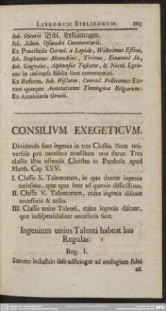 Consilium Exegeticum