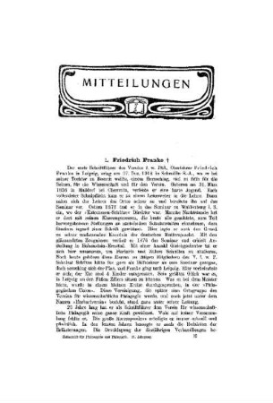 Nachruf : Friedrich Franke