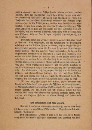 Die Revolution und ihre Folgen