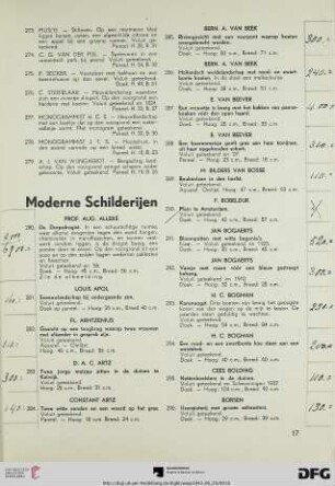 Moderne Schilderijen (Nr. 280-505)