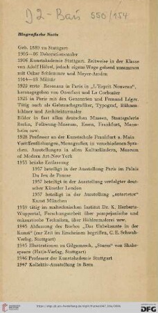 Biographische Notiz