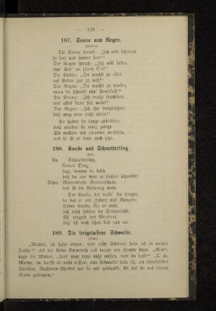 189. Die freigelassene Schwalbe.