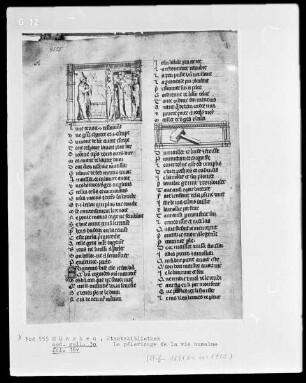 Le pélerinage de la vie humaine — Zwei Miniaturen, Folio 16verso