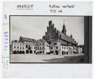 Wormditt: Rathaus und Markt