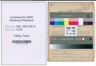 Entnazifizierung Franz Habig , geb. 03.06.1914 (Polizeibeamter)