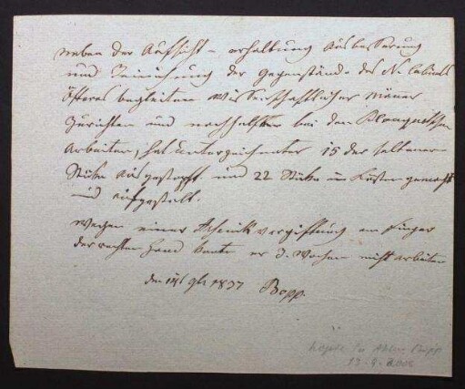 Bearbeitung der von C. von Ludwig erhaltenen Gegenstände