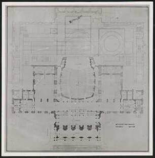 Opernhaus, Hannover Wettbewerb: Grundriss Parkettgeschoss 1:100