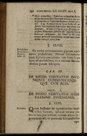 Cap. IV. De Mediis Veritatem Inveniendi Communicandique Cum Aliis.