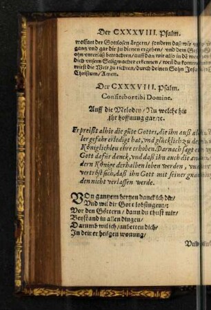 Der CXXXVIII. Psalm.