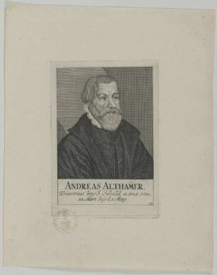 Bildnis des Andreas Althammer