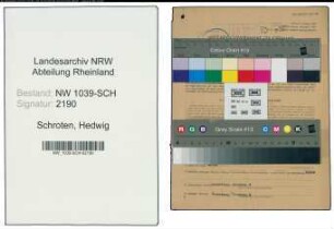Entnazifizierung Hedwig Schroten , geb. 07.03.1904 (Lehrerin)