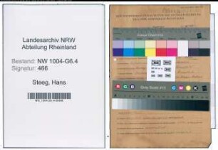 Entnazifizierung Hans Steeg , geb. 03.09.1903 (Ingenieur)