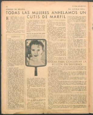 Todas las mujeres anhelamos un cutis de marfil : Código de belleza