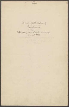 Ihle, Imanuel, Steinhauer Bau eines Wohnhauses