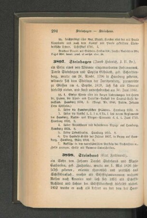 3897. Steinhagen (Jacob Heinrich, J. U. Dr.)