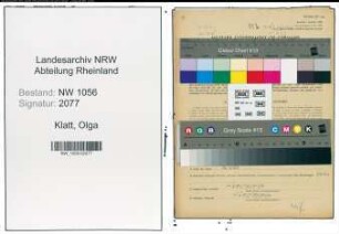 Entnazifizierung Olga Klatt , geb. 30.08.1894 ()